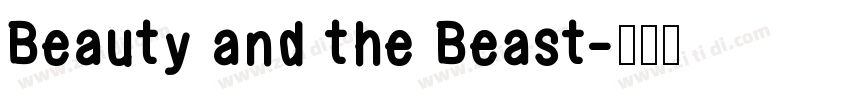 Beauty and the Beast字体转换